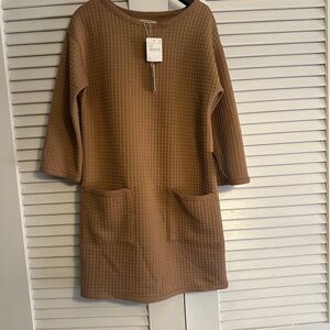 Brand New Max Studio Camel Waffle Dress